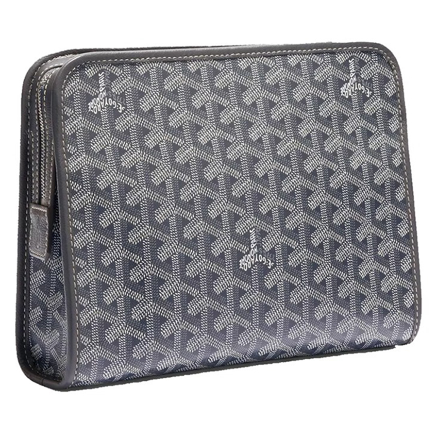 Túi Cầm Tay Goyard Jouvence MM Washbag Màu Ghi