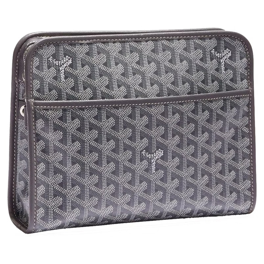 Túi Cầm Tay Goyard Jouvence MM Washbag Màu Ghi