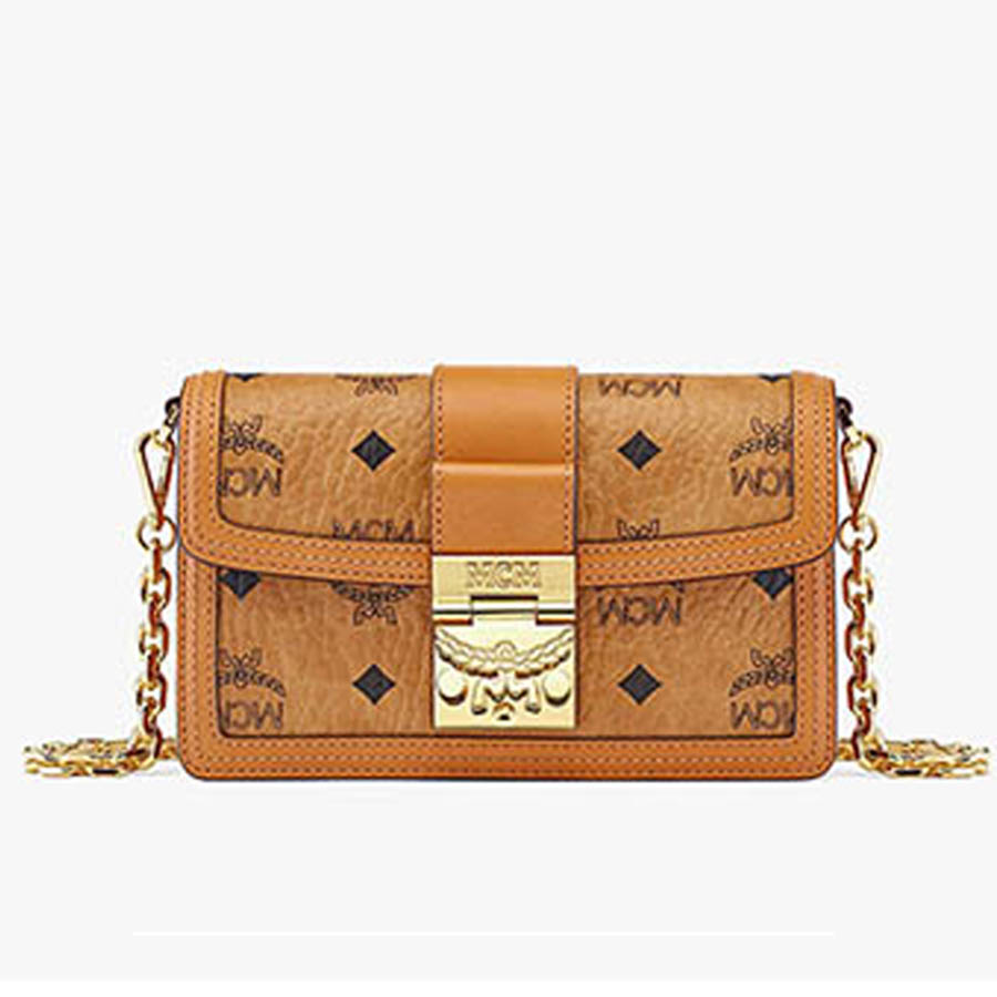 Túi Đeo Chéo MCM Tracy Crossbody In Visetos Mini Màu Nâu