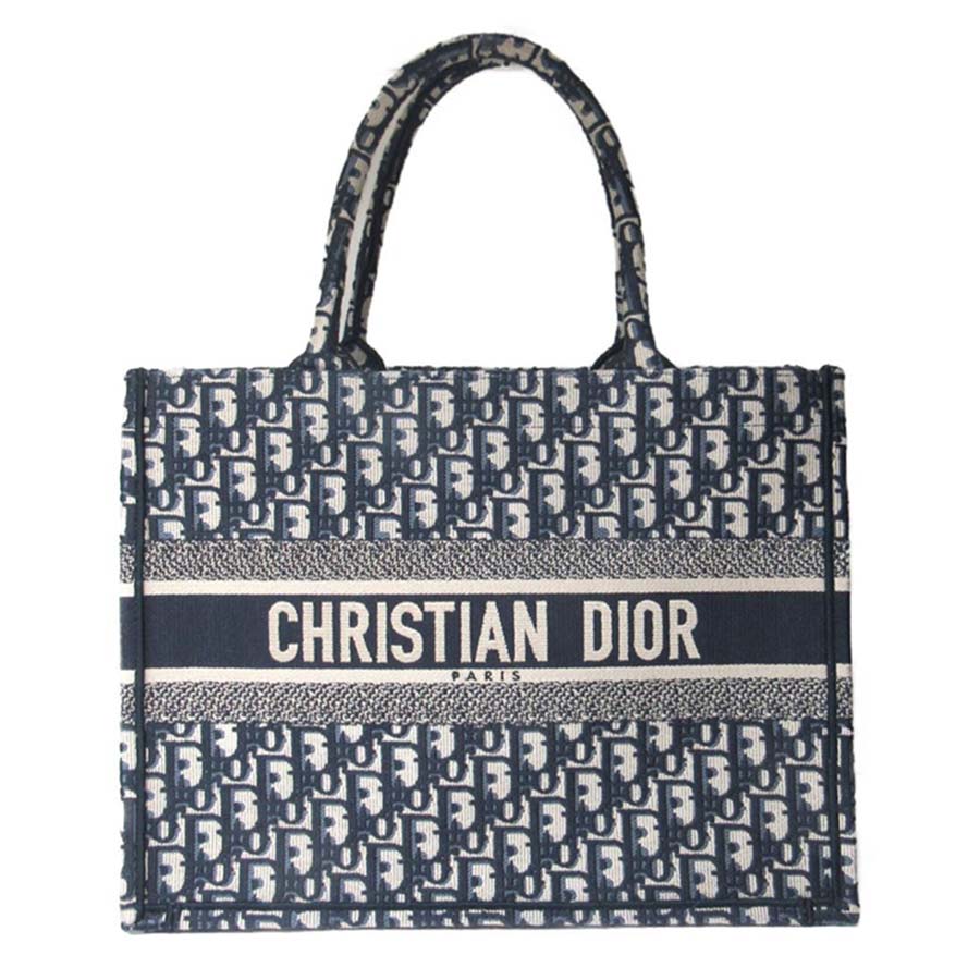 Túi Tote Dior Book Tote Medium Blue Dior Oblique Embroidery M1296ZRIW M928 Màu Xanh