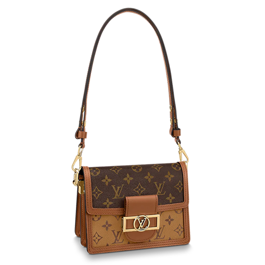 Túi Đeo Chéo Nữ Louis Vuitton LV Mini Dauphine M45959 Màu Nâu Đen