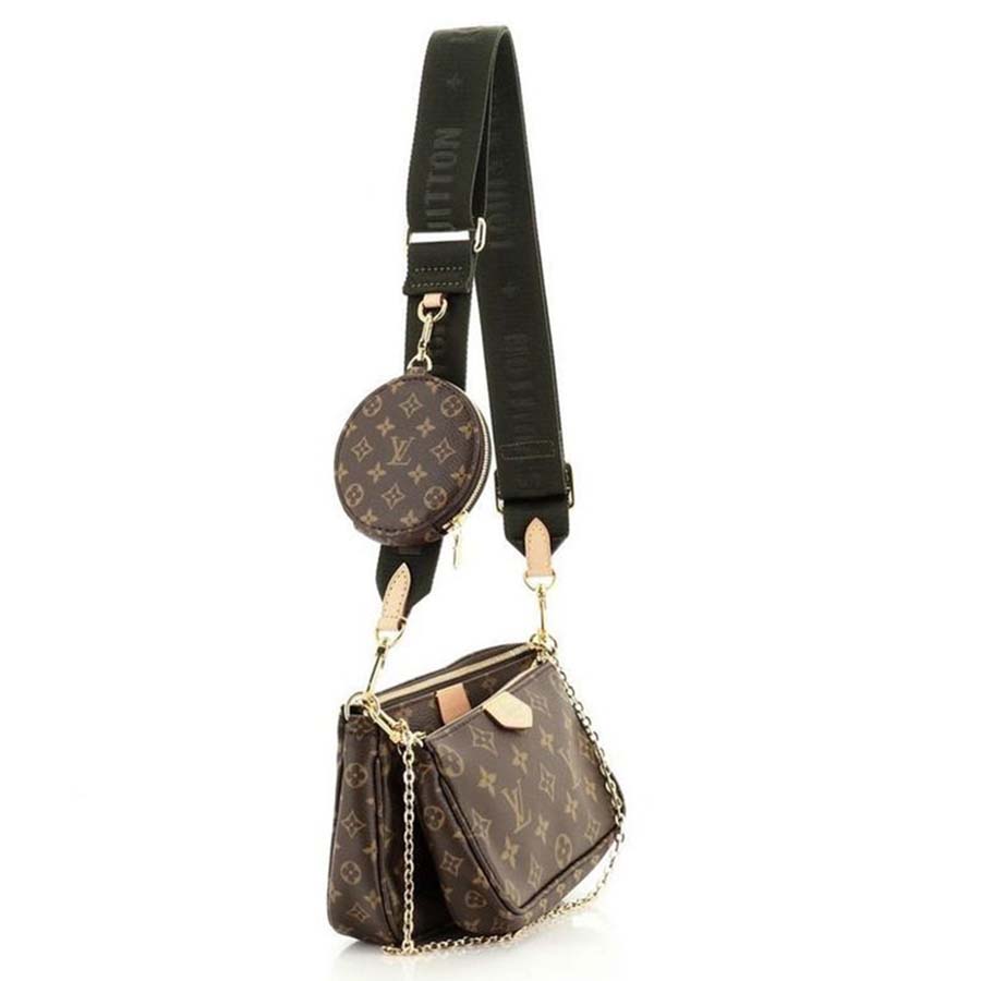 Túi Đeo Chéo Nữ Louis Vuitton LV Multi Pochette Accessoires M44813 Màu Xanh Rêu