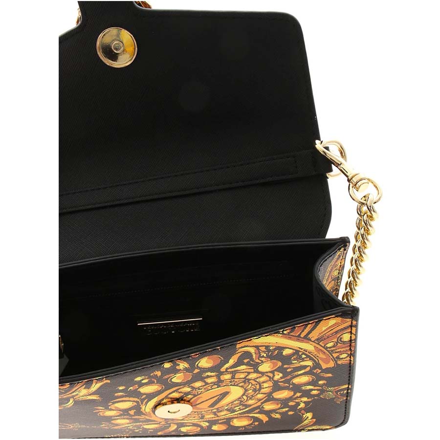Túi Xách Versace Jeans Couture Regalia Baroque Print Bag In Black Họa Tiết