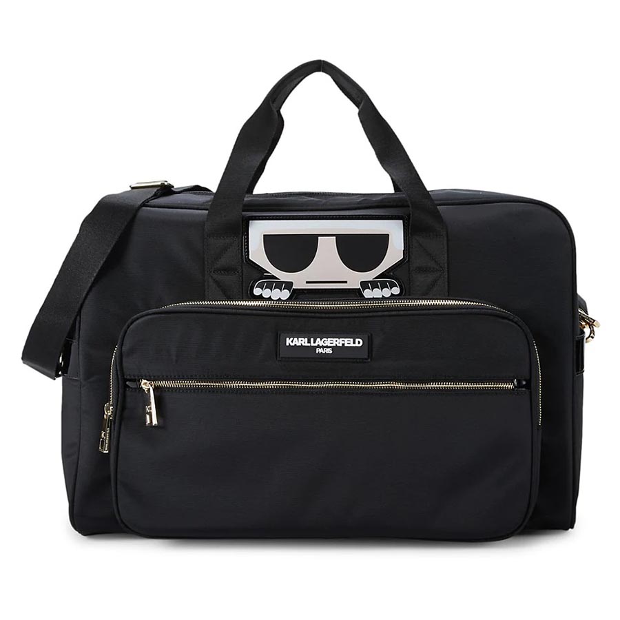 Túi Du Lịch Karl Lagerfeld Paris Logo Duffel Màu Đen