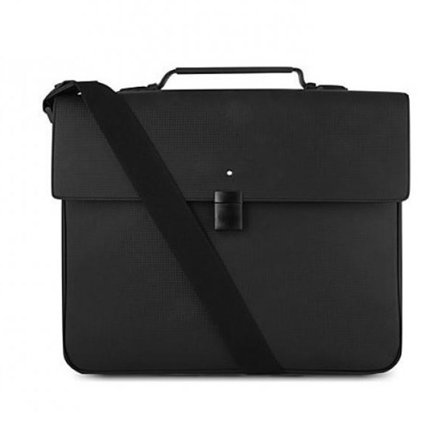 Cặp Laptop Montblanc Da Sần Màu Đen
