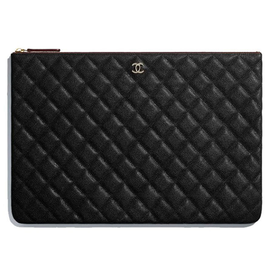 Túi Cầm Tay Chanel Pouch Classic Màu Đen