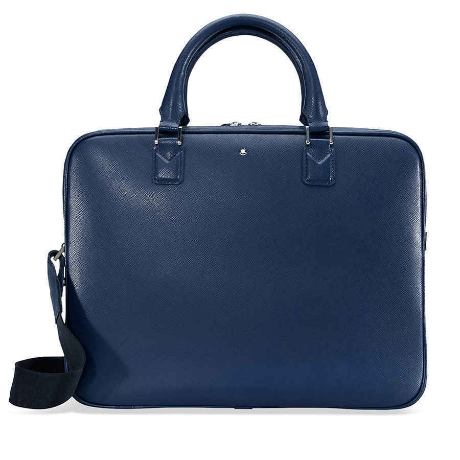 Cặp Xách Tay Montblanc Sartorial Slim Leather Document Indigo Màu Xanh Navy