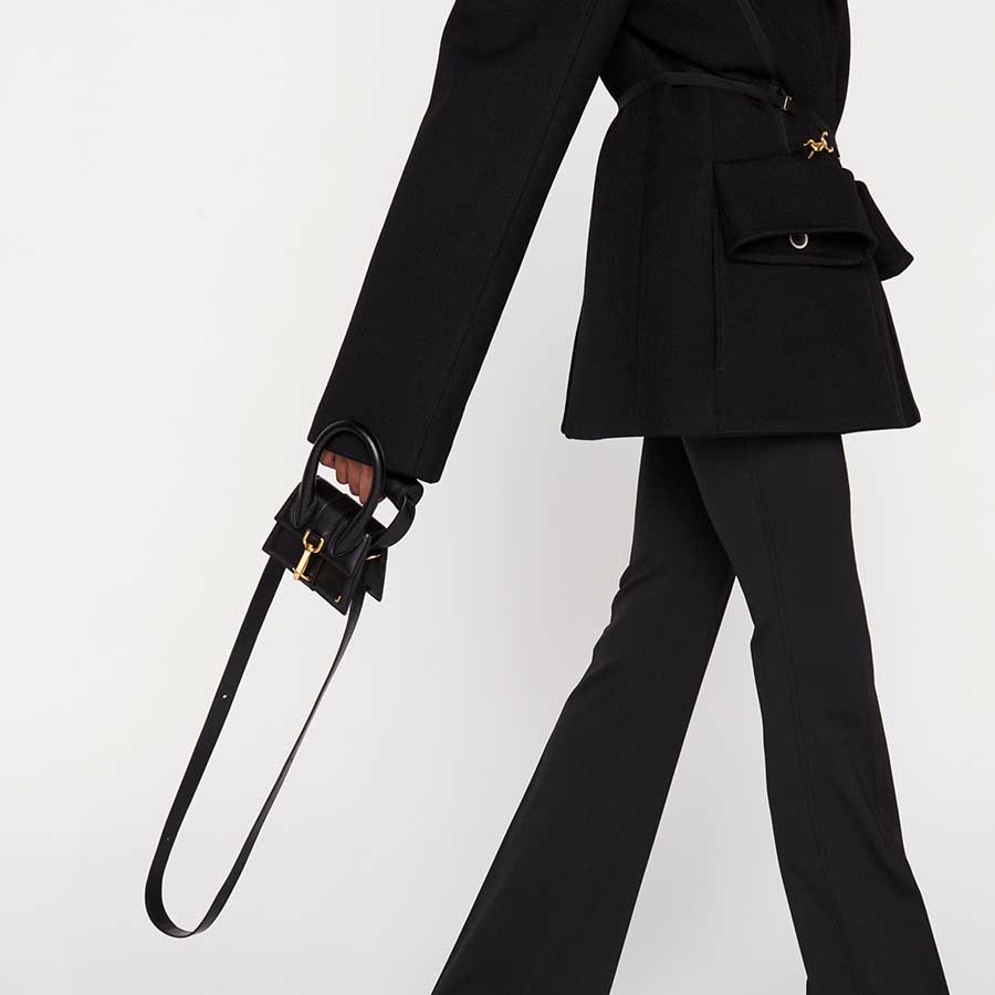 Túi Xách Jacquemus Le Chiquito Montagne Mini Sac En Cuir Size 12 Màu Đen