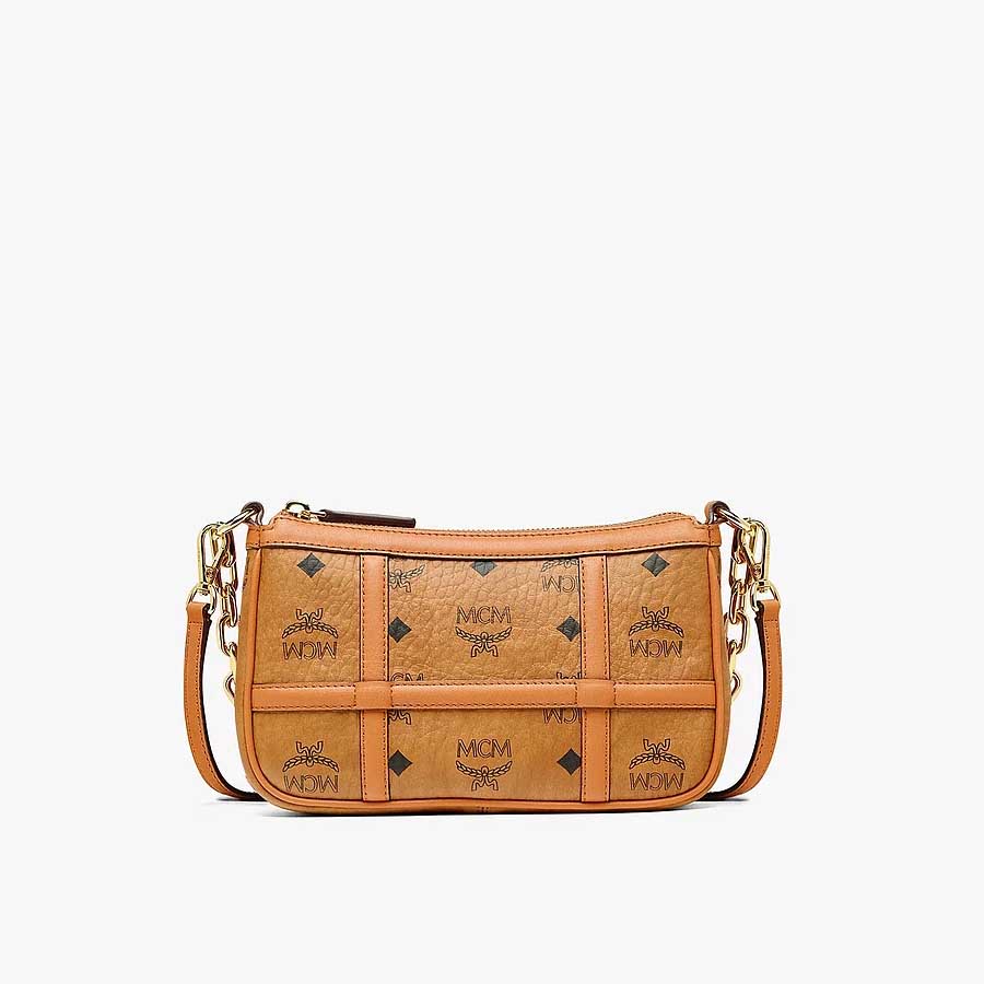 Túi Xách MCM Delmy Shoulder Bag In Visetos Màu Nâu