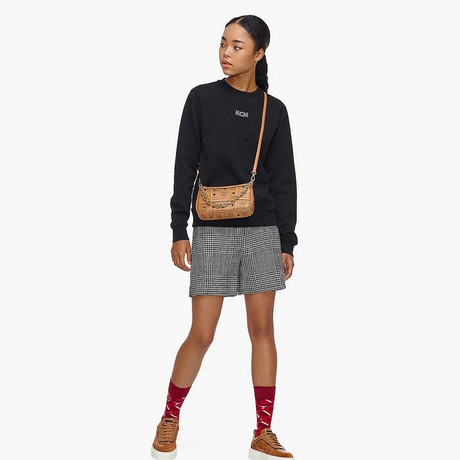 Túi Xách MCM Delmy Shoulder Bag In Visetos Màu Nâu
