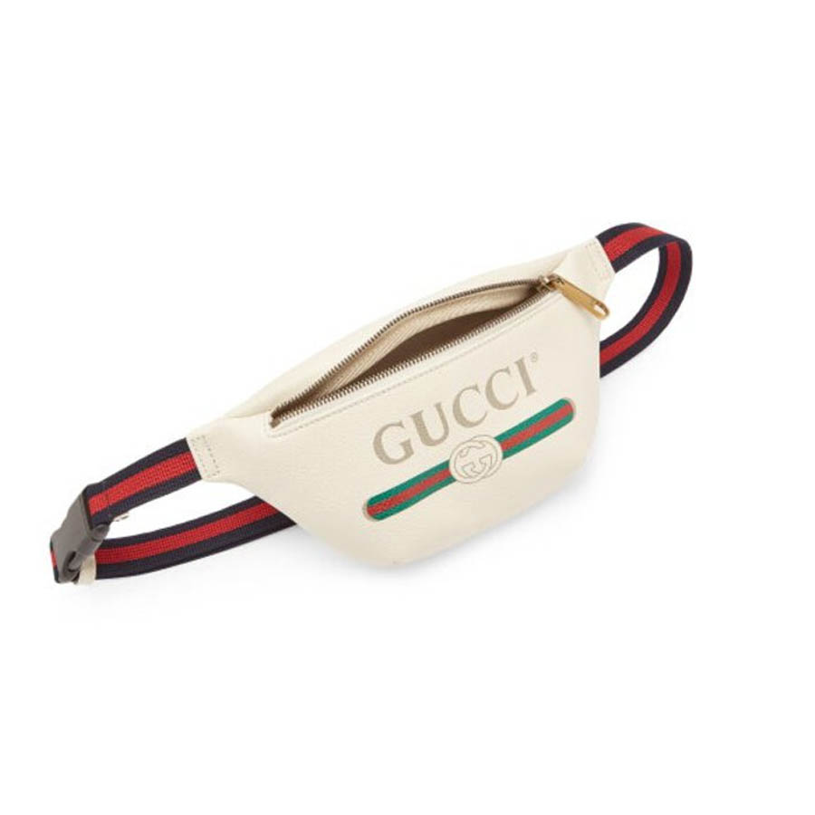 Túi Đeo Hông Gucci Men's Gucci Print Leather Belt Bag Màu Trắng