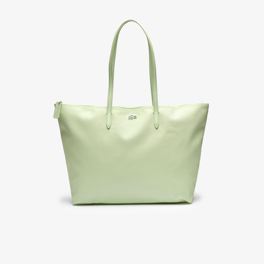 Túi Tote Lacoste Women's L.12.12 Concept Zip Tote Bag Màu Xanh Cốm