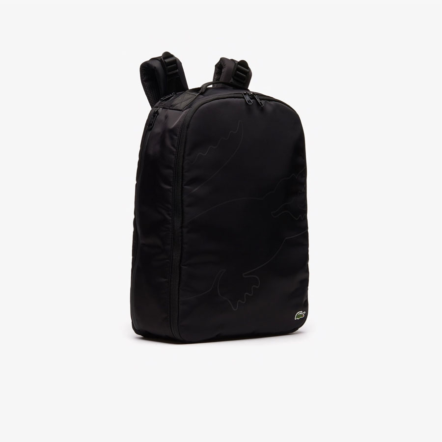 Balo Lacoste Oversized Croc Backpack Màu Đen