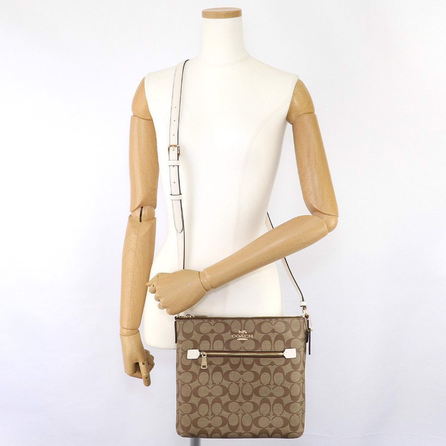 Túi Xách Coach Rowan Pile Bag Khaki Chalk Màu Nâu Nhạt