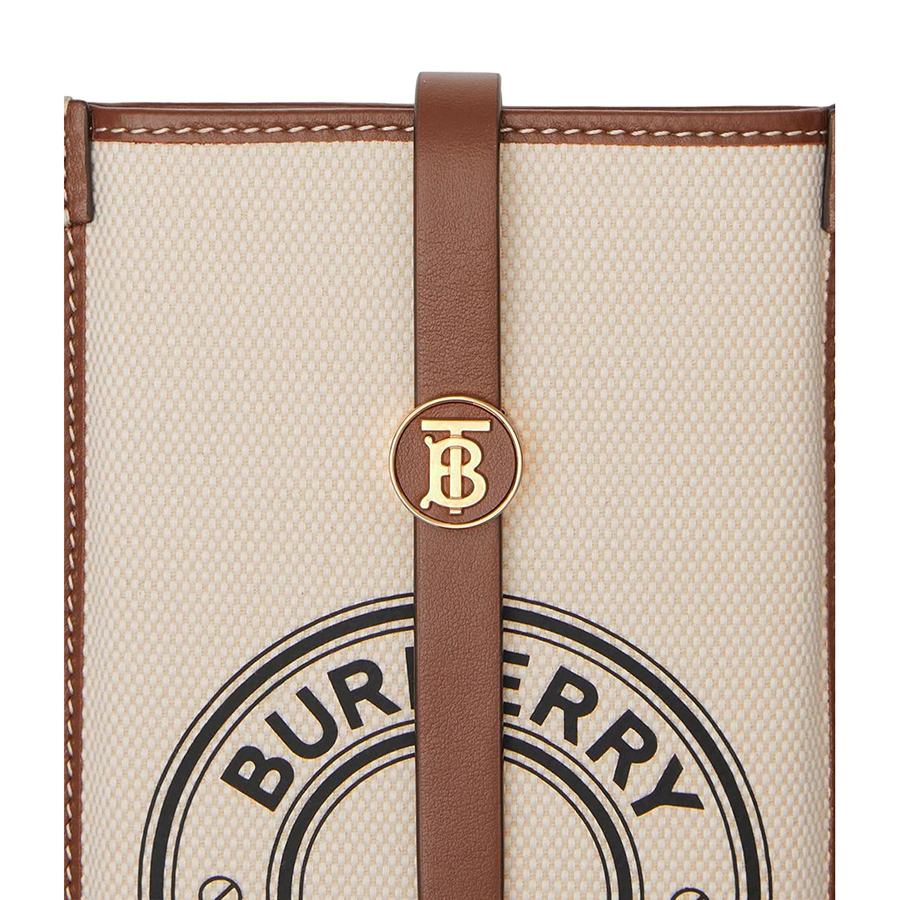 Túi Đeo Chéo Burberry Logo Graphic Crossbody Bag Màu Be Phối Nâu