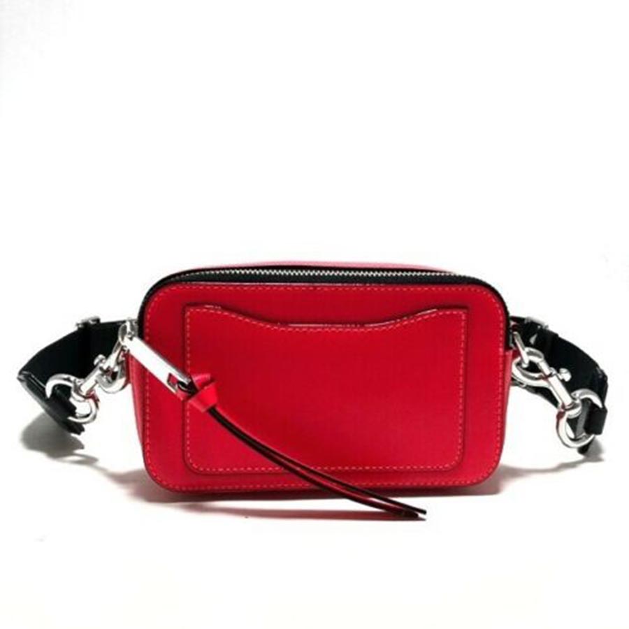 Túi Xách Marc Jacobs Snapshot Fluoro M0014503 Hot Pink Leather Shoulder Bag Màu Đỏ