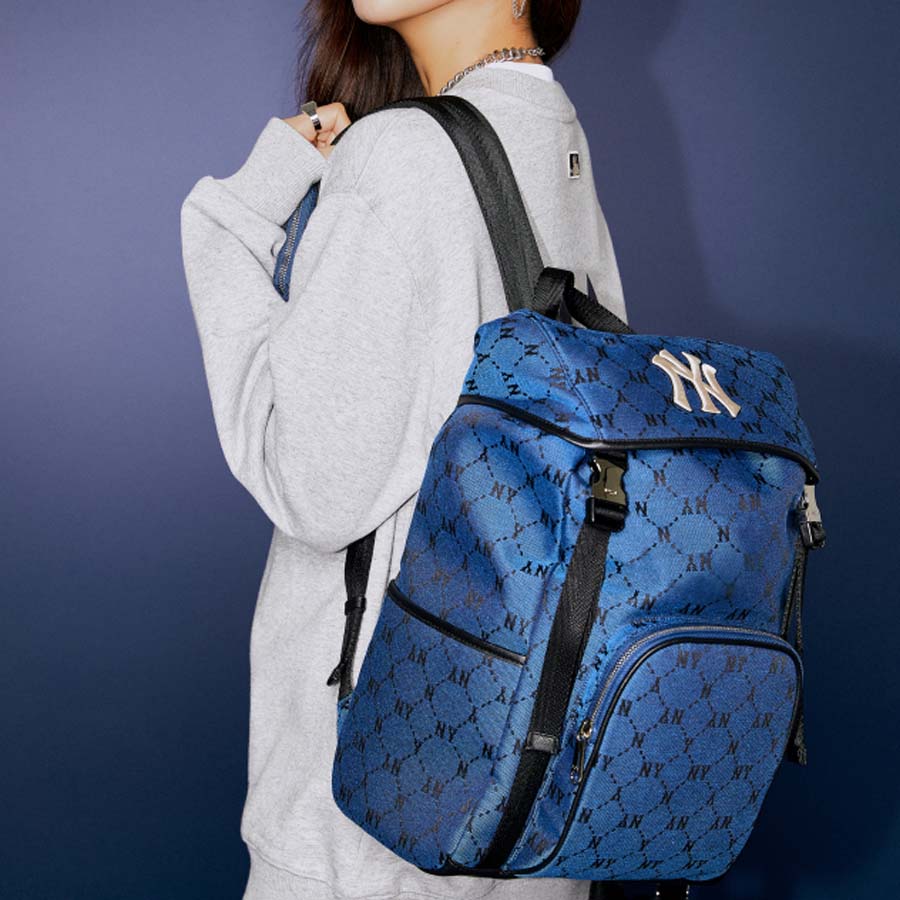 Balo MLB Monogram Diamond Jacquard Backpack New York Yankees 3ABKM011N-50BLD