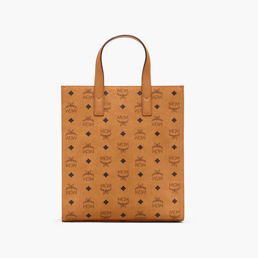 Túi Tote MCM Klassik Tote In Visetos Cognac Màu Nâu