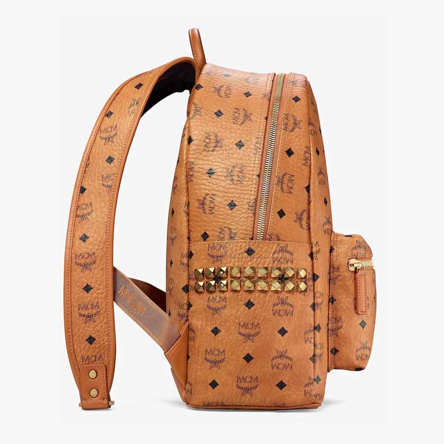 Balo MCM Stark Side Studs Backpack in Visetos Size 40cm