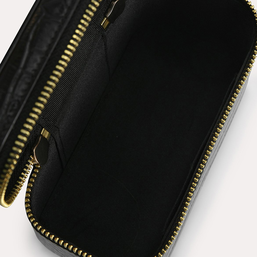 Túi Đeo Chéo Pedro Textured Leather Vanity Case PW4-65940023 Màu Đen