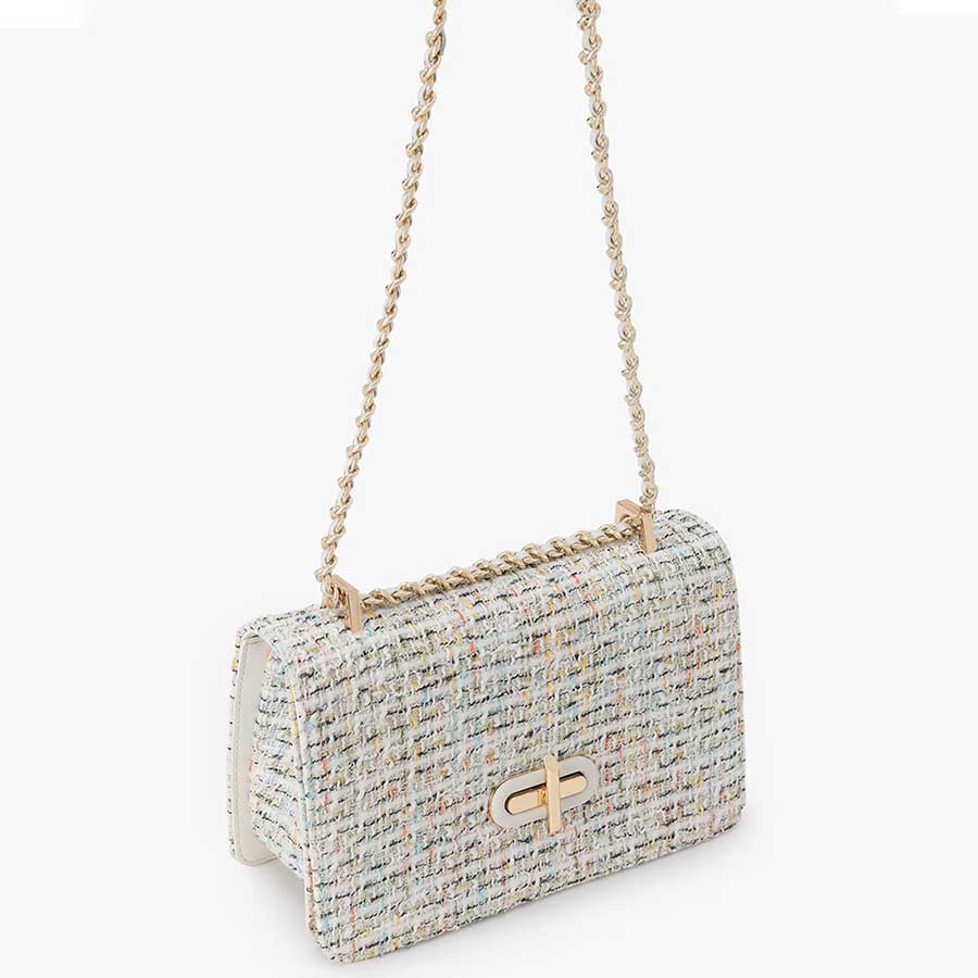 Túi Xách Tay Pedro Tweed Shoulder Bag PW2-76610041 Phối Màu