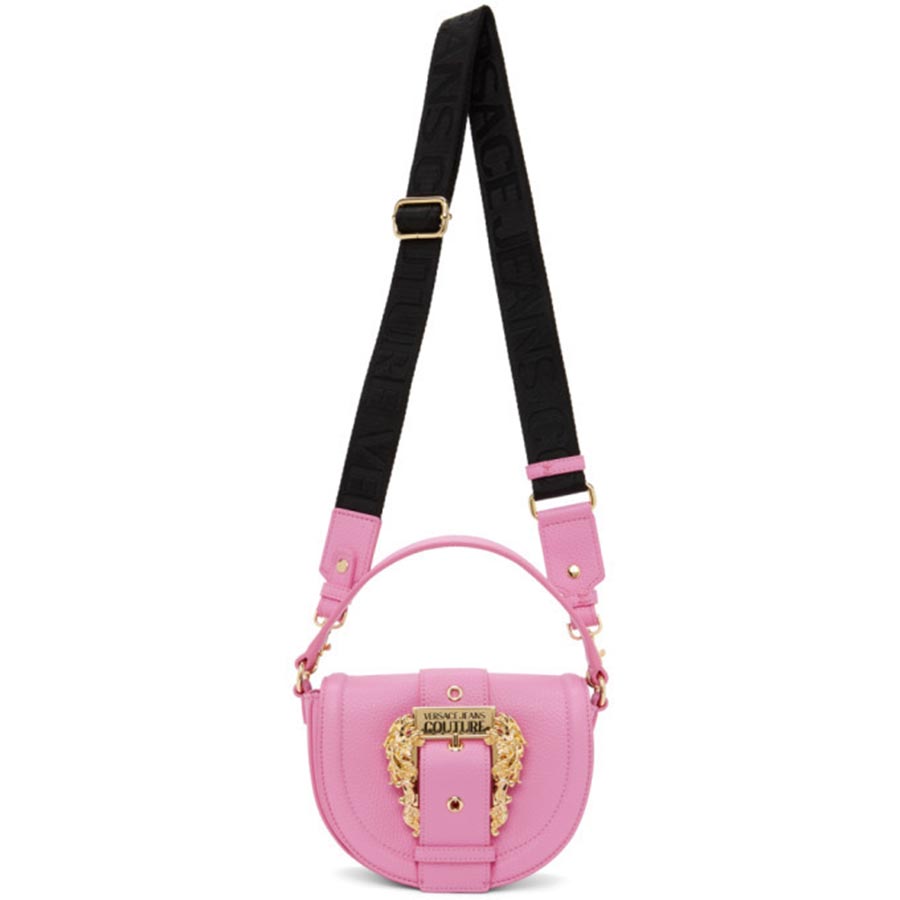 Túi Cầm Tay Versace Jeans Couture Pink Round Buckle Bag Màu Hồng