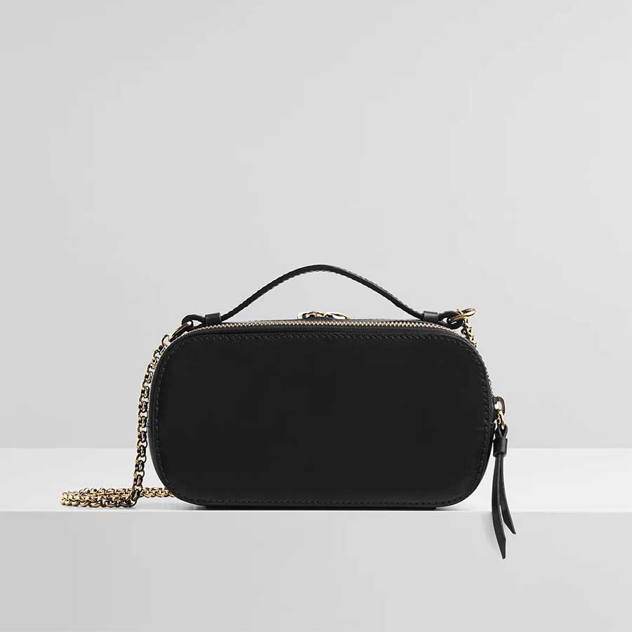 Túi Đeo Chéo Chloé C Mini Vanity Bag In Shiny Calfskin Màu Đen