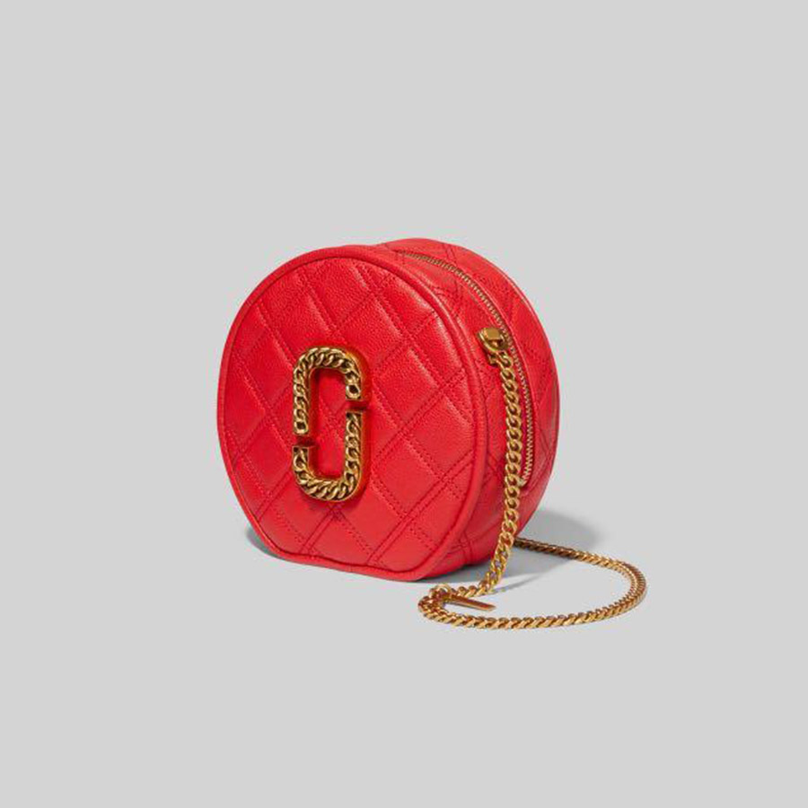 Túi Đeo Chéo Marc Jacobs The Status Round Crossbody Bag Màu Đỏ