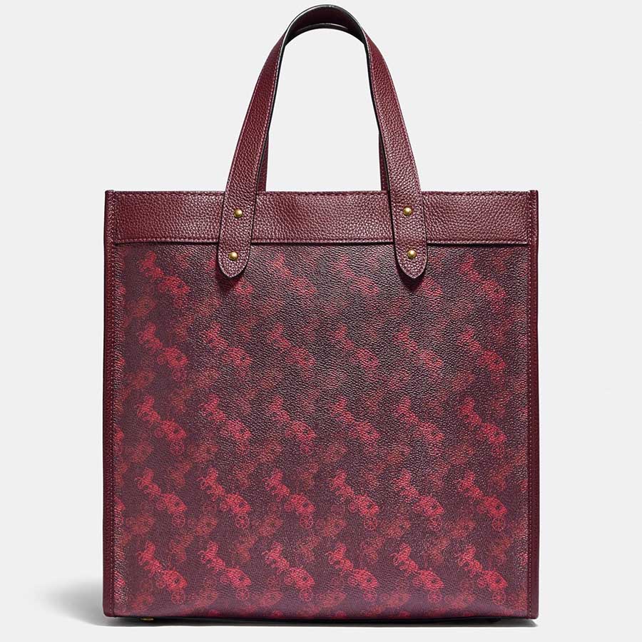 Túi Tote Coach Field Tote With Horse And Carriage Print Màu Đỏ