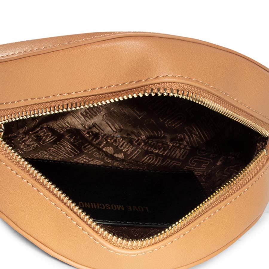 Túi Moschino Woven Gold Studs Shoulder Bag Synthetic Màu Nâu