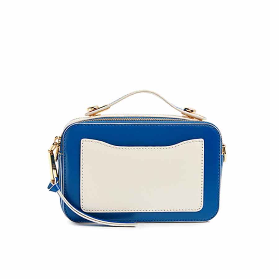 Túi Marc Jacobs Cowhide The Sure Shot Shoulder Bag Blue Leather Màu Xanh Blue