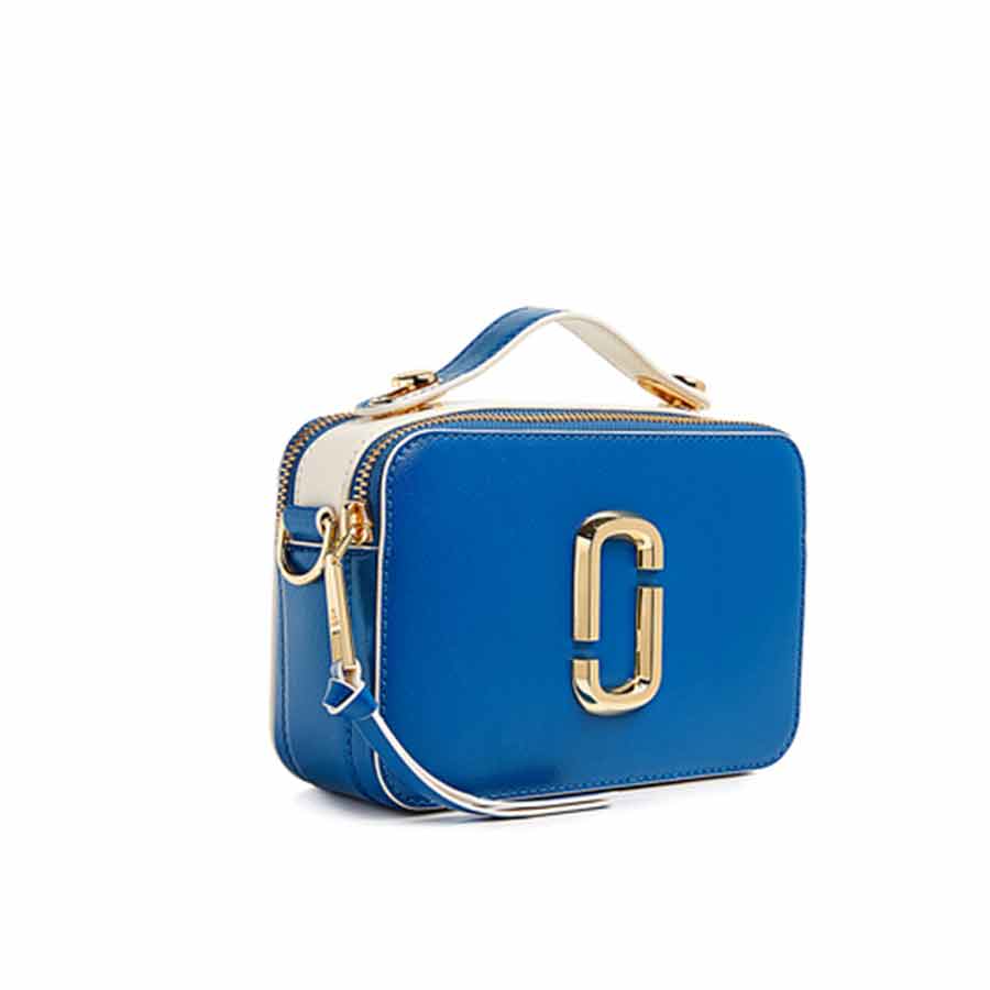 Túi Marc Jacobs Cowhide The Sure Shot Shoulder Bag Blue Leather Màu Xanh Blue