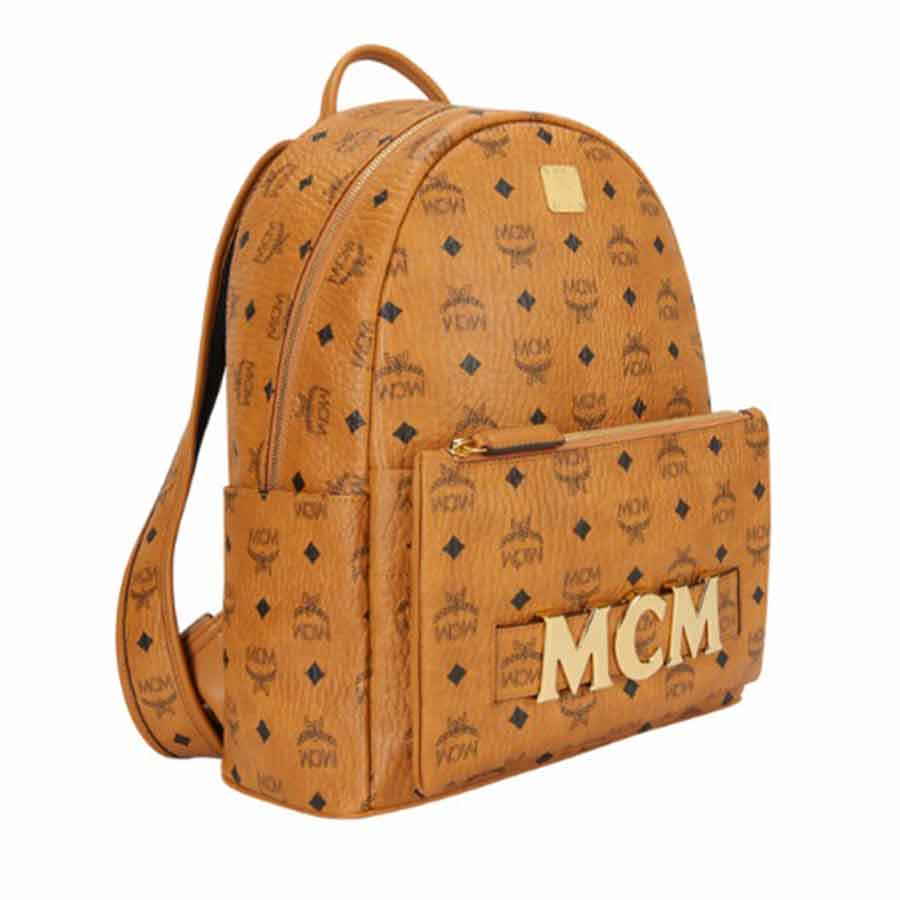 Balo MCM Trio Strong SMD Rucksack Cognac Màu Nâu