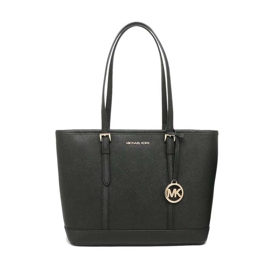 Túi Tote Michael Kors MK Jet Set Travel Small Top Zip Shoulder Tote Bag 35S0GTVT1L In Black Màu Đen