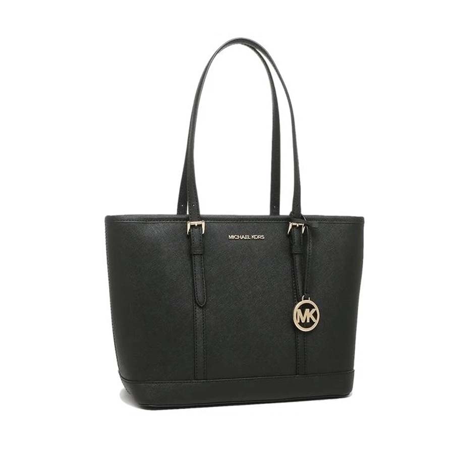 Túi Tote Michael Kors MK Jet Set Travel Small Top Zip Shoulder Tote Bag 35S0GTVT1L In Black Màu Đen