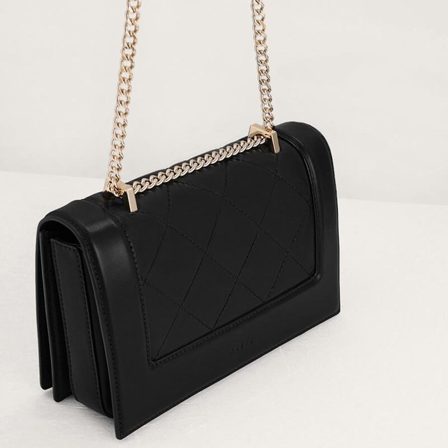 Túi Xách Pedro Quilted Shoulder Bag PW-76390043 Màu Đen