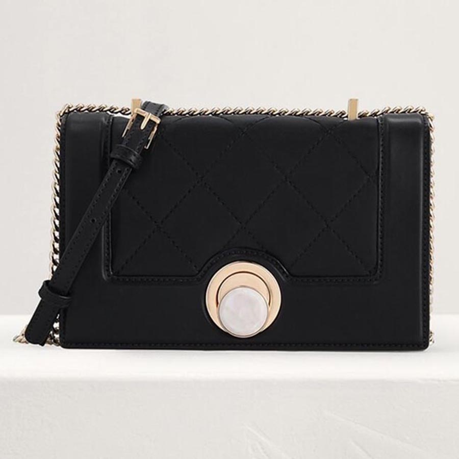 Túi Xách Pedro Quilted Shoulder Bag PW-76390043 Màu Đen