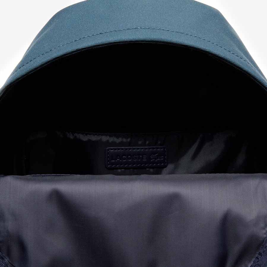 Balo Lacoste Men's Neocroc Small Canvas Backpack Reflecting Pond