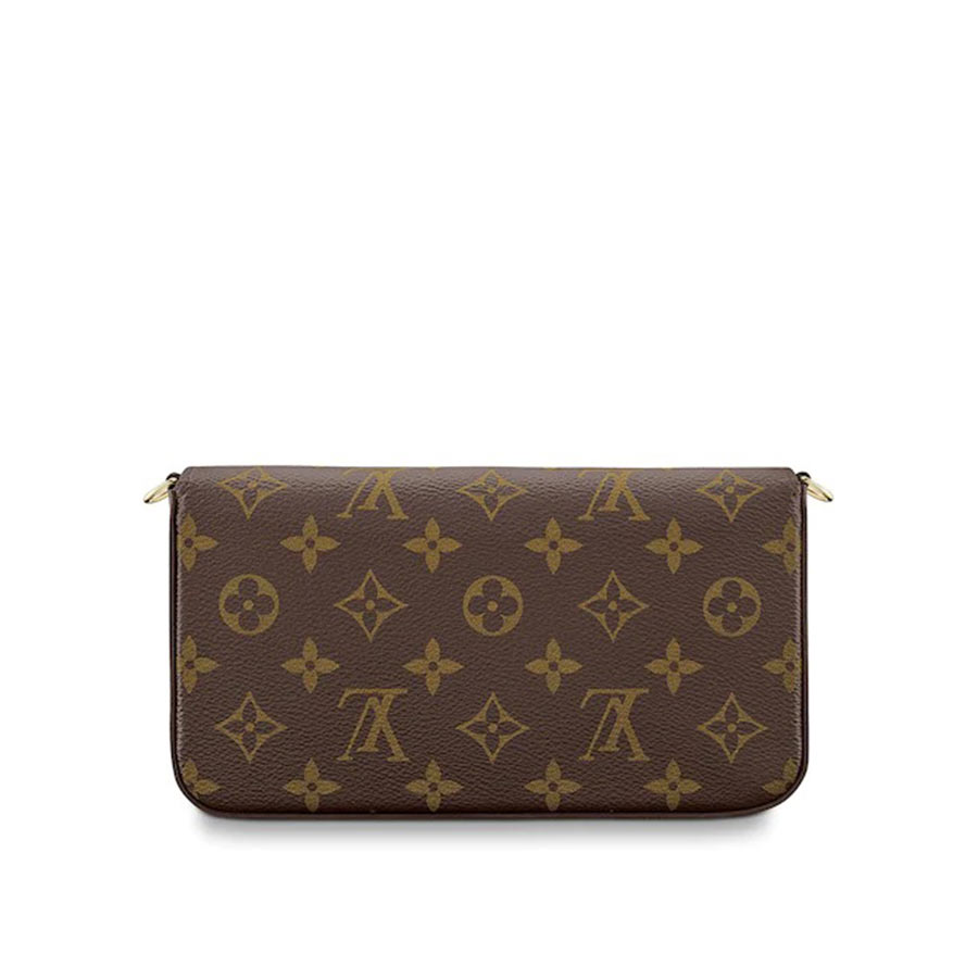 Túi Đeo Chéo Nữ Louis Vuitton LV M61276 Félicie Pochette Monogram Màu Nâu