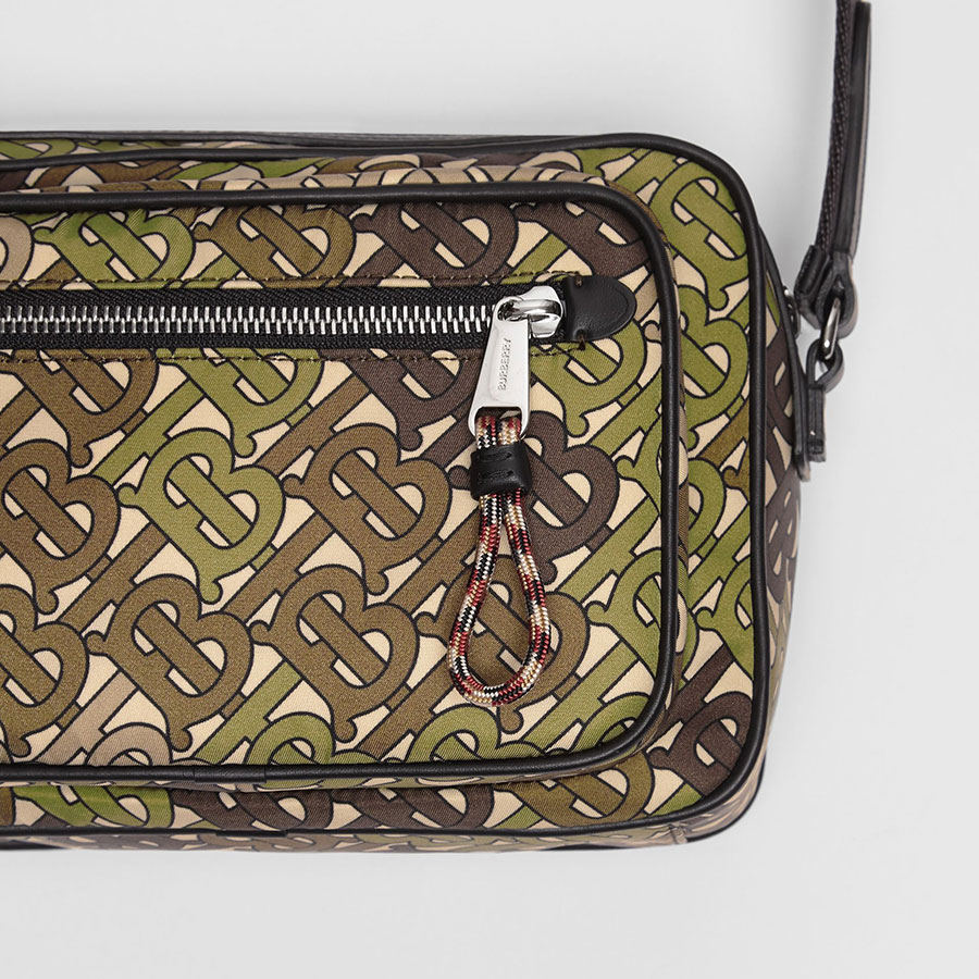 Túi Đeo Chéo Burberry Monogram Print And Leather Crossbody Bag Phối Màu