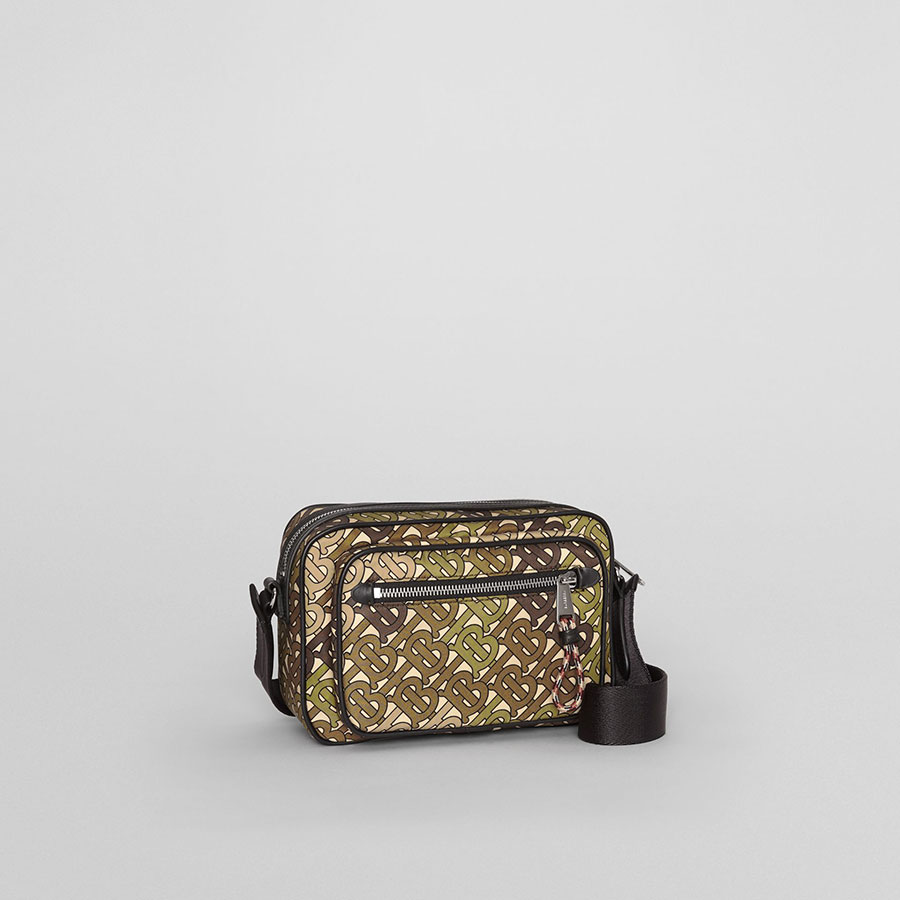 Túi Đeo Chéo Burberry Monogram Print And Leather Crossbody Bag Phối Màu