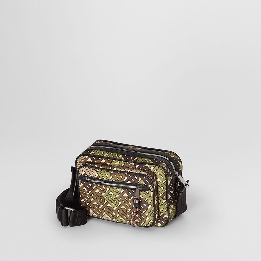 Túi Đeo Chéo Burberry Monogram Print And Leather Crossbody Bag Phối Màu