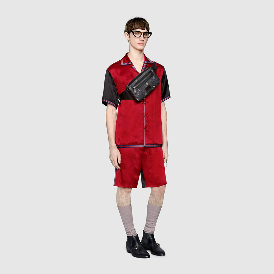 Túi Đeo Hông Gucci Bestiary Belt Bag With Tigers Màu Xám Đen