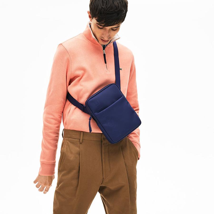 Túi Đeo Chéo Lacoste S Flat Crossover Bag Shoulder Bag Màu Xanh Navy