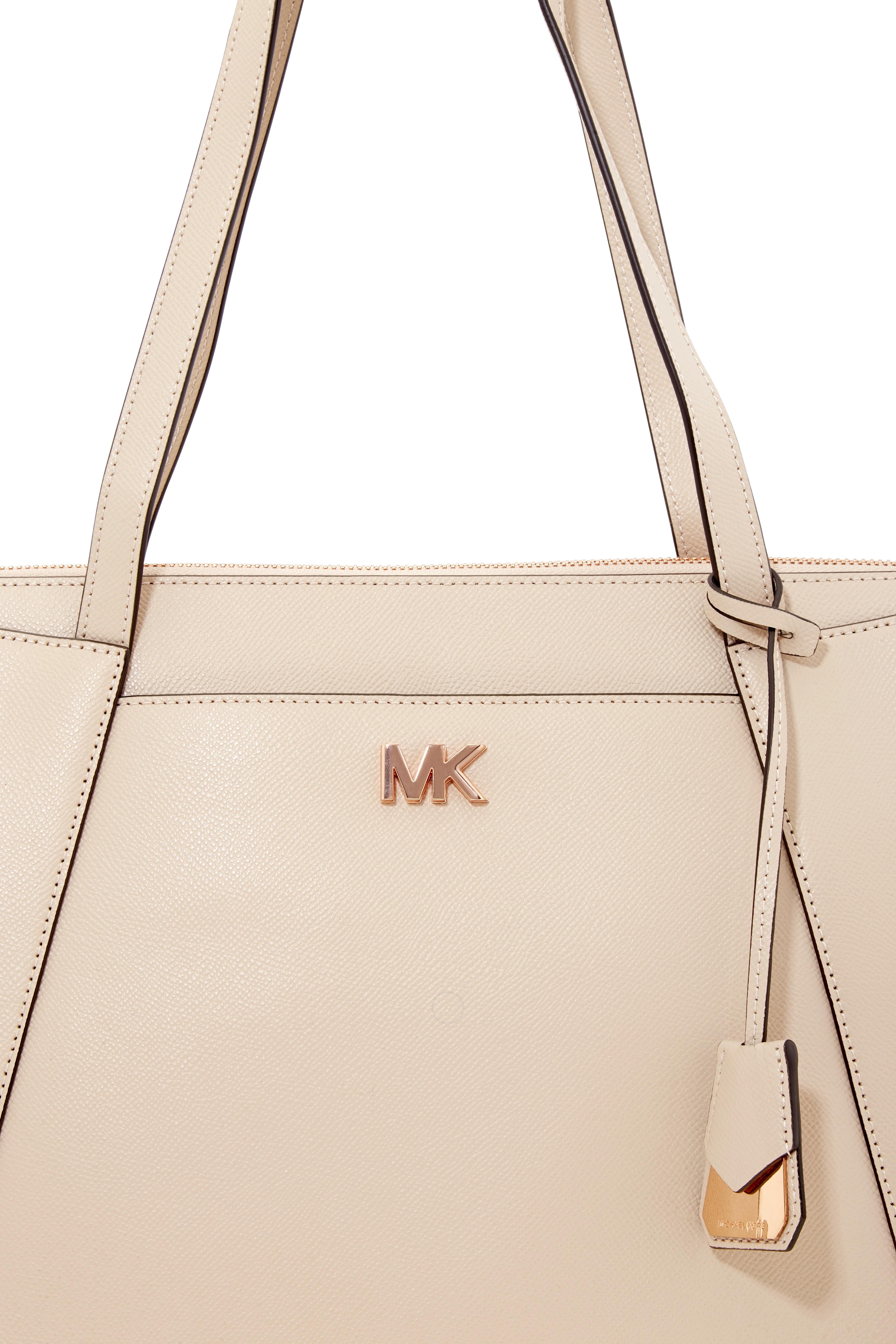 Túi Tote Michael Kors MK Maddie Medium Crossgrain Leather Tote  Màu Hồng