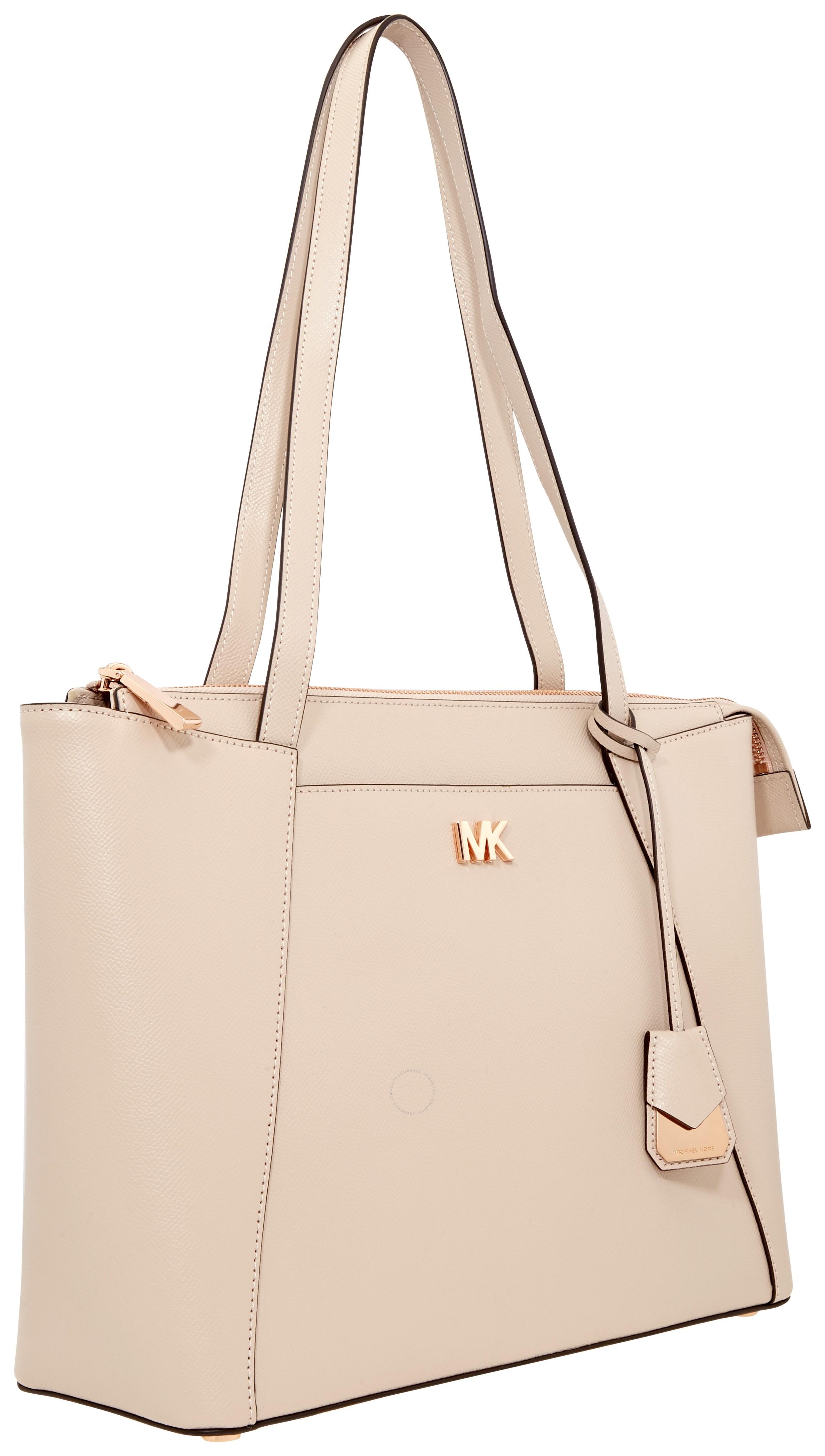 Túi Tote Michael Kors MK Maddie Medium Crossgrain Leather Tote  Màu Hồng
