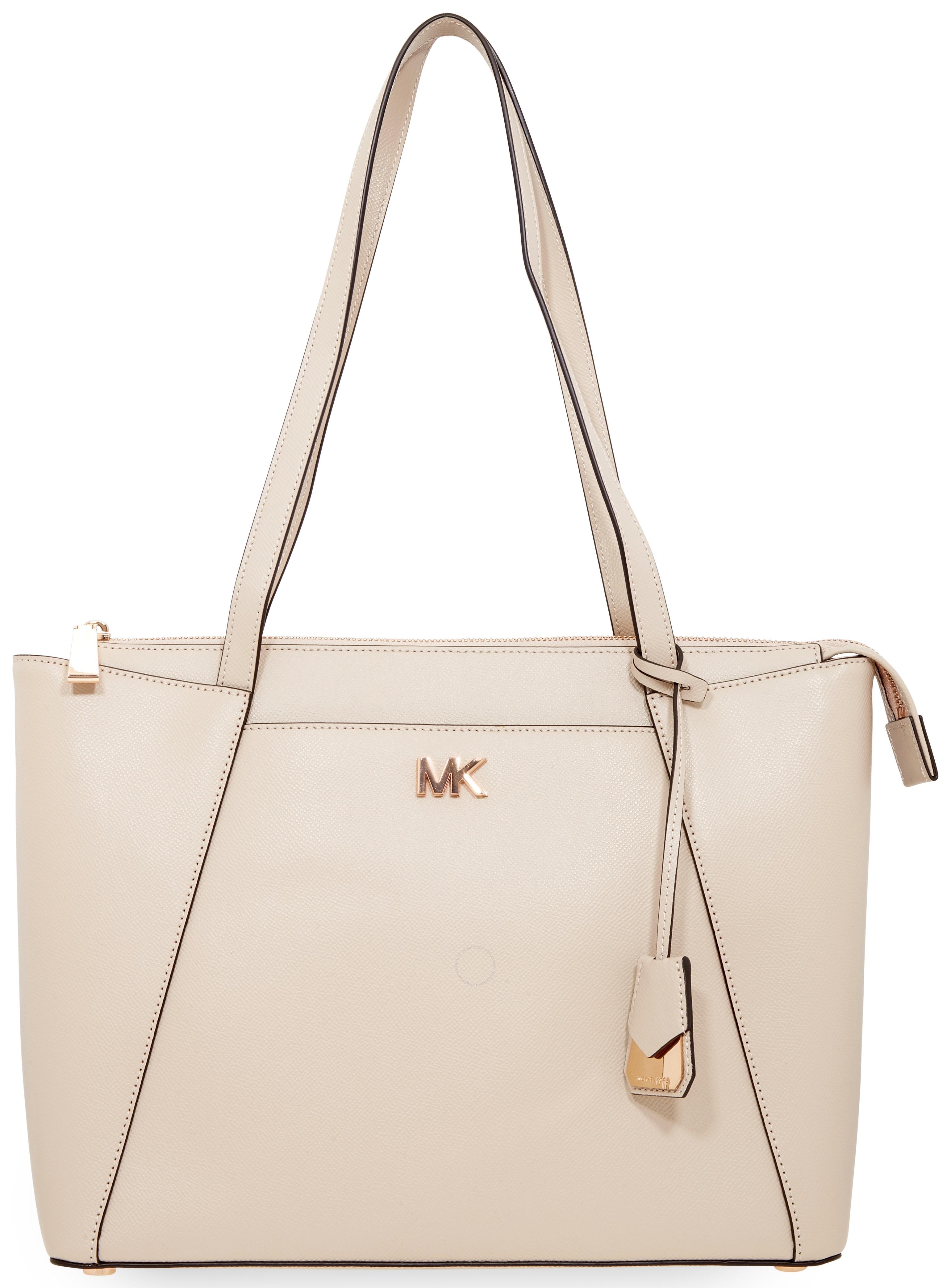 Túi Tote Michael Kors MK Maddie Medium Crossgrain Leather Tote  Màu Hồng