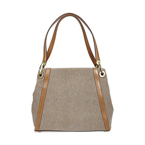 Túi Tote Michael Kors MK Raven Large Canvas Shoulder Tote- Natural  Màu Be