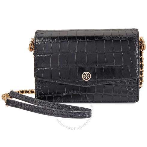 Túi Đeo Chéo Tory Burch Robinson Embossed Mini Shoulder Bag Màu Đen