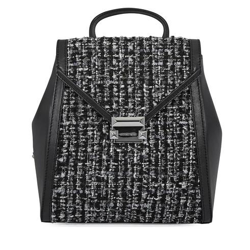 Balo Michael Kors MK Medium Whitney Textured Backpack- Black Màu Đen
